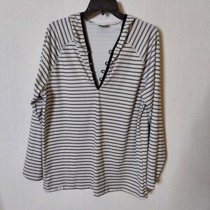 Corbeaux men's gray stripe lightweight hoodie‎